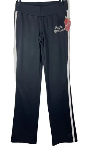 Apple Bottoms Y2K Black White Striped Track Pants S NWT thumbnail 1