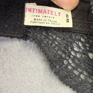 Intimately Free People Black‎ Floral Lace Longline Bralette XS Adjustable Straps thumbnail 2
