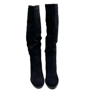 Blondo Waterproof Black Suede Tall Knee High Block Heel Boots Size 6.5M NEW thumbnail 3