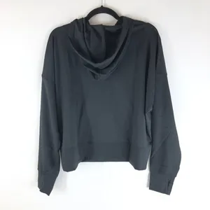 Ideology Womens Hoodie Pullover Pockets Thumbholes Black L thumbnail 2