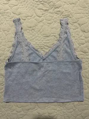 American Eagle Blue Lace Tank Top thumbnail 3