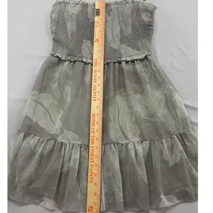 Aritzia Wilfred Catamaran Mini Dress Smocked Gray Medium‎ thumbnail 5