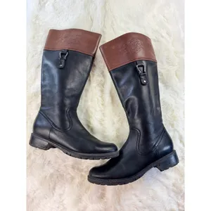 Blondo Aqua Protect Black Brown Leather Waterproof Riding Boots B1974-91 Size 8M thumbnail 2