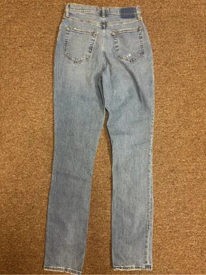 Abercrombie & Fitch The ’90s Slim Straight Ultra High Rise Jeans Size 27 EUC thumbnail 6