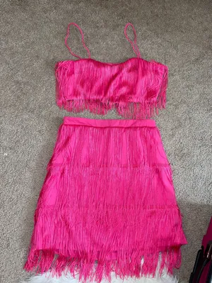 Meshki Pink Fringe Set  thumbnail 1