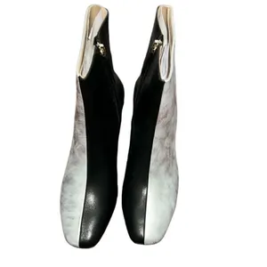 Oasis's Society Color Block Silver Black Anke Boots(Size 8.5) Silver thumbnail 6