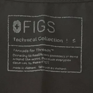 Figs Catalina One Pocket Scrub Top Black Small FREEx Medical Healthcare EUC thumbnail 4