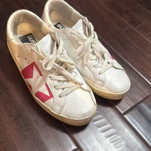 Golden Goose superstar‎ White / Pink leather women's sneakers size 35 thumbnail 3