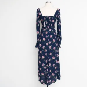 Sau Lee - Marianne‎ Floral Puff Sleeve Midi Dress. thumbnail 3