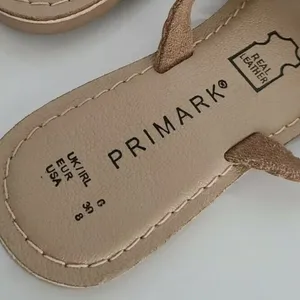 Primark Women's Braided Leather Flip Flops Sandals‎ Brown Tan Size 7 NWOT thumbnail 2