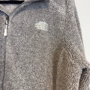 The North Face Jacket Womens Gray Heavy Osito Sherpa EUC Full Zip XL Warm Winter thumbnail 4