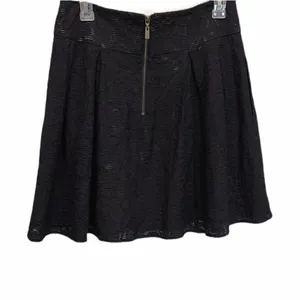 Nanette Lepore Black Jacquard Pleated Mini Skirt Back Zipper‎ Size 8 thumbnail 5