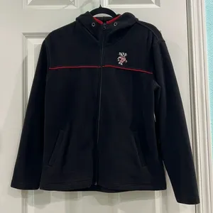 Wisconsin Badgers Fleece hooded zip up Black Size M thumbnail 1