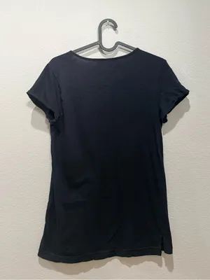 Beautiful Disaster Black Guide Me Strappy V neck Short Sleeve Graphic Tee Size S thumbnail 3