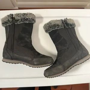 The North Face Primaloft Insulated Snow Black Suede Gray Winter Grip Size 9 thumbnail 2