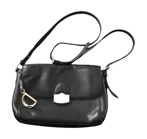 VTG Lauren Ralph Lauren Black Crossbody Shoulder Bag Leather Inner Pockets 10X8 thumbnail 1