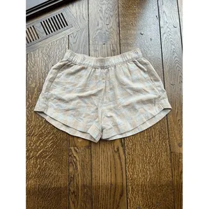 Patagonia Garden Island Shorts Womens Small Orange Gingham Hemp Blend NWT thumbnail 3