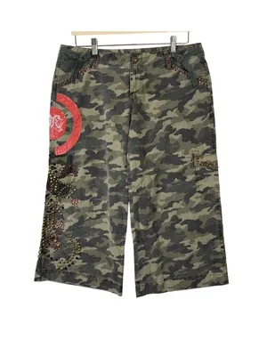 Vintage True Rebel Y2k Low Rise Embellished Cargo Shorts Size Large thumbnail 2