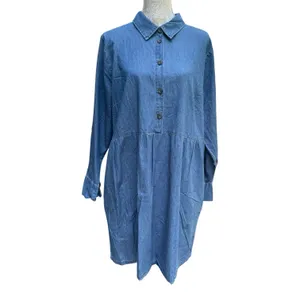 Nine West Brentwood Denim Shirt Dress XXL NWT Cotton Pockets Casual Chambray thumbnail 3