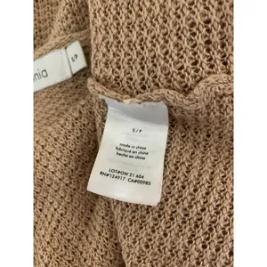 Onia Tan Open Knit Crochet Maxi Slip Sweater Dress Beach Resort Coastal Small thumbnail 5