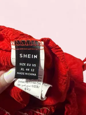 SHEIN Red Smocked Ruffle Skort thumbnail 3