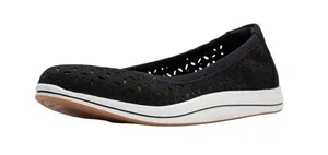 NWT Clarks Breeze Roam Ballet Flat 26177228 Black 9.5N thumbnail 1