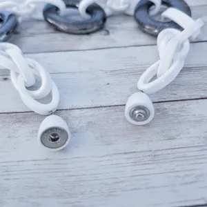 Vintage Statement Necklace Stunning Chunky White & Grey thumbnail 6