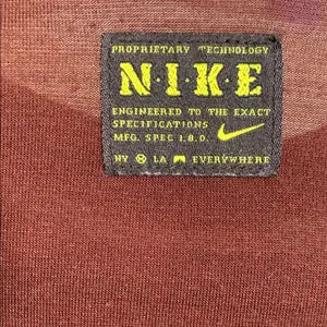 Women's Nike Chocolate Brown and Orange Soft Crop Top T-Shirt Medium Slim Fit thumbnail 4