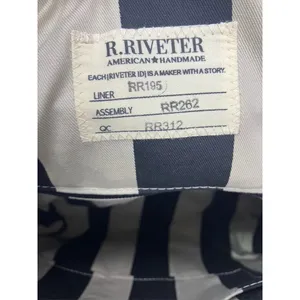 R.Riveter Black Canvas & Brown Leather Crossbody‎ Tote Bag American Handmade thumbnail 4