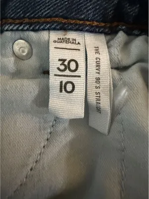 LOFT Women's The Curvy 90's Straight Denim Jeans Size 10 Distressed Grunge Urban thumbnail 8