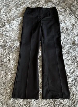 Woman’s casual weight leg pants Black thumbnail 1