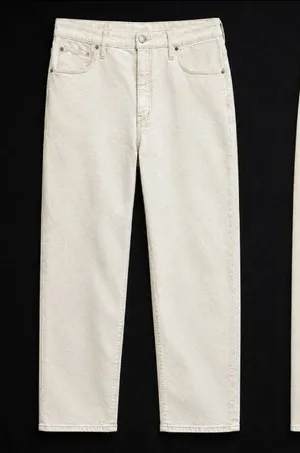 Madewell Curvy 90s Straight Jeans Size 33 Off White Ivory Sz 33 (actual 35x30) thumbnail 1