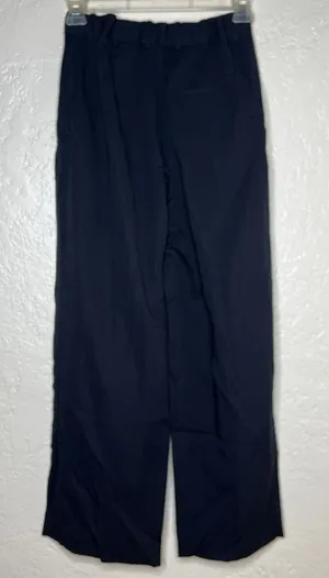 COS Womens Black High Waisted Wide Leg Pleated Trousers Adjustable Waist Size 6 thumbnail 1
