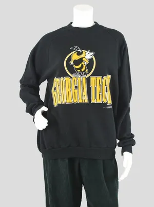 Vintage Georgia Tech Yellow Jackets Sweatshirt, Size Small - Medium thumbnail 1