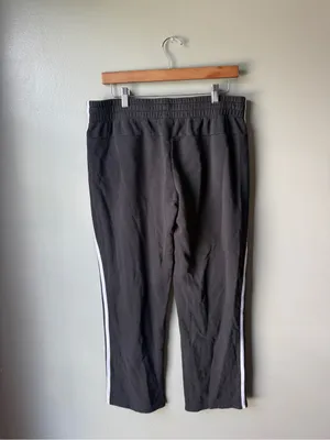 Adidas Black 3 Stripe Drawstring Jogger Sweatpants Women’s Large thumbnail 4