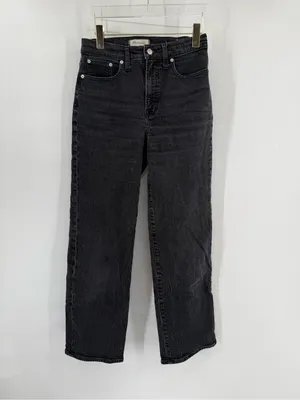 Madewell washed black The Perfect‎ Vintage Wide-Leg Jean size 26 thumbnail 3