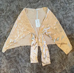 NWT Sisters The Label 100% Pure Silk Multi-Way Wrap Top Champagne Gold Formal thumbnail 1