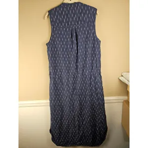 NWOT Faherty Womens Midnight Ikat Saylor Dress‎ Large thumbnail 2