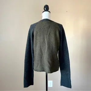 ABERCROMBIE & FITCH | Wool Blend Embroidered Logo Raglan Knit Sweater Sz M thumbnail 7