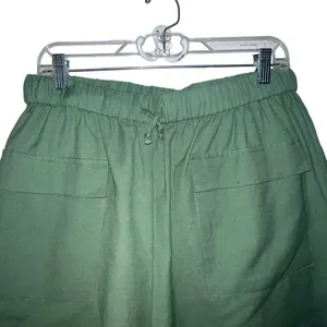 PrettyLittleThing Women Khaki Woven Pocket Front Drawstring‎ Shorts Green 10 thumbnail 4