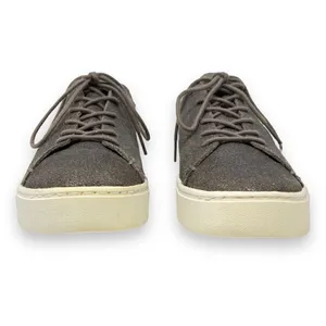 TOMS Lenox Pewter Metallic Leather Casual Lace Up Women's Sneakers Size 8.5 thumbnail 3