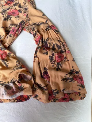 Free people yellow floral blouse thumbnail 5