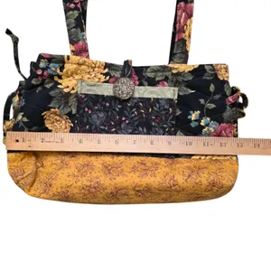 Handmade Patchwork Quilted Shoulder Bag Purse Floral Cottage Folk Grandmacore thumbnail 9