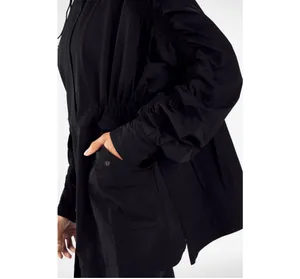 Fabletics black ruched utility jacket  thumbnail 3