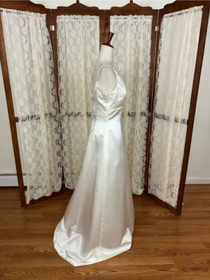 Elegant Vintage 90s Couture Collection Empire Waist Wedding Gown thumbnail 4