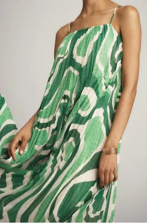 Farm Rio Square Neck Pleated A-Line Maxi Dress, Size M thumbnail 5