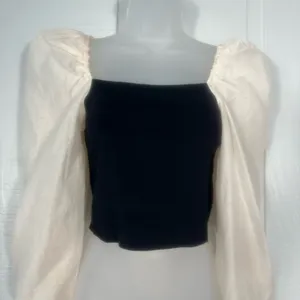 Miou Muse Eloise Black and Ivory Top Size Large EUC thumbnail 5