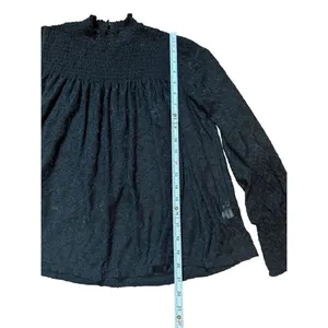 Anthropologie Deletta Amanna Lace Top‎ Sz XS black thumbnail 12