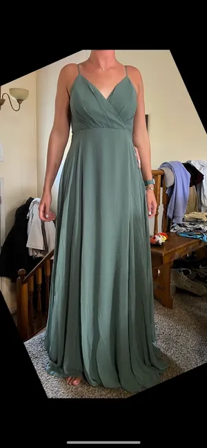 Birdy Grey Green ( Sea Glass) Bridesmaid Dress thumbnail 5