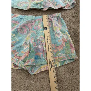 Lauren Ralph Lauren Paisley Pastel Cotton Boxer Pajama Set Size Medium Preppy thumbnail 12